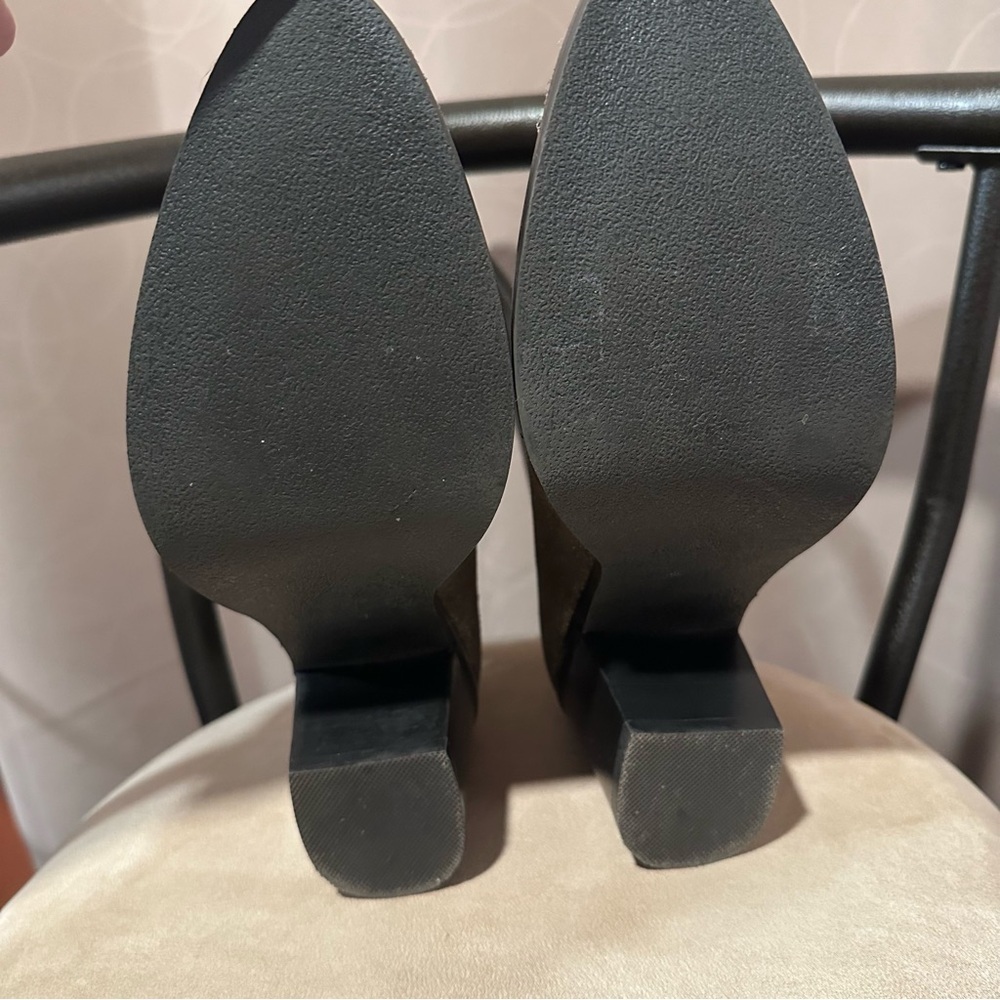 Diba True Women's Karma V Throat Metallic Leather Ankle Booties Size 7.5 - Picture 9 of 10